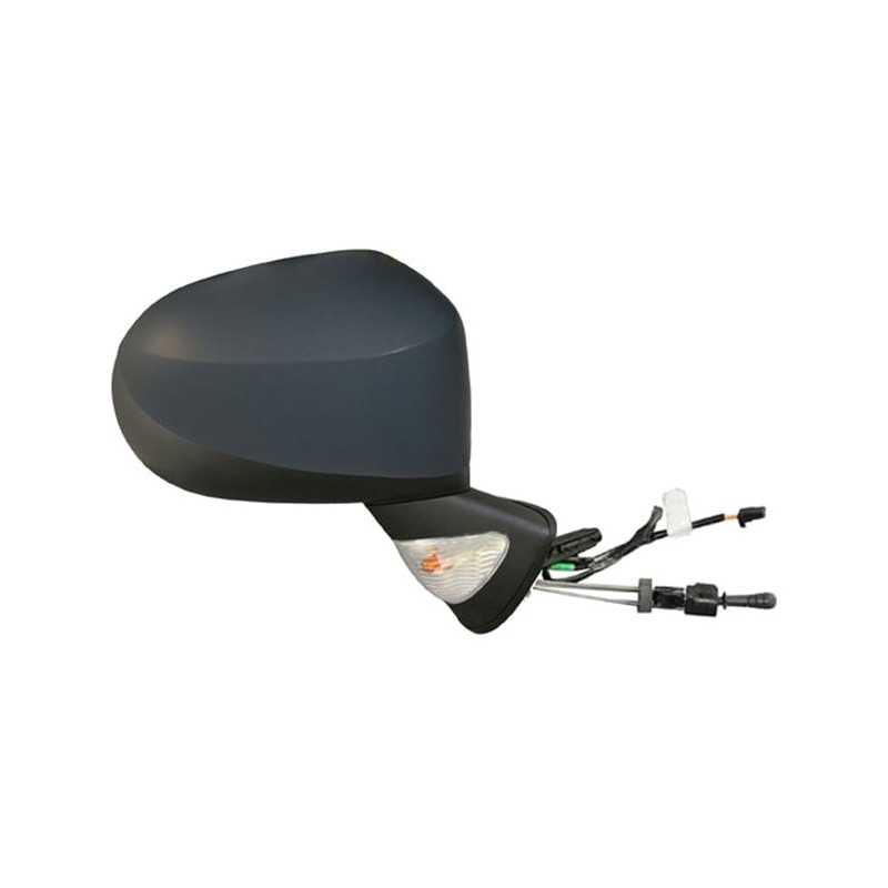 Complete rear view mirror with flashing