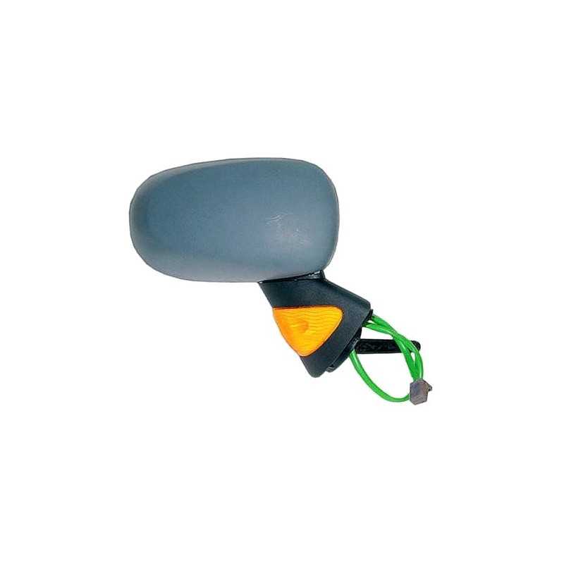 Complete rear view mirror with flashing