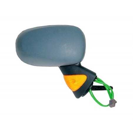 Complete rear view mirror with flashing