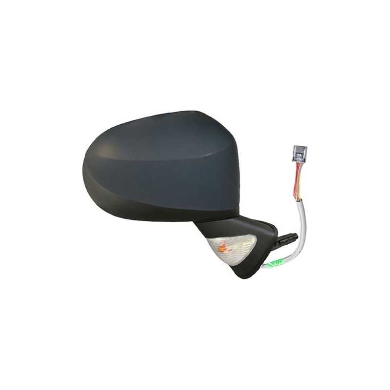 Complete rear view mirror with flashing