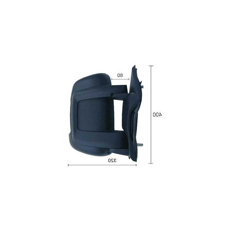 Complete rear view mirror with flashing