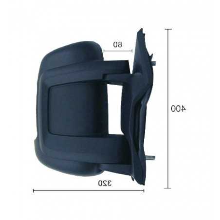 Complete rear view mirror with flashing