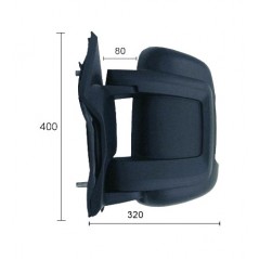 Complete left rearview mirror with flashing