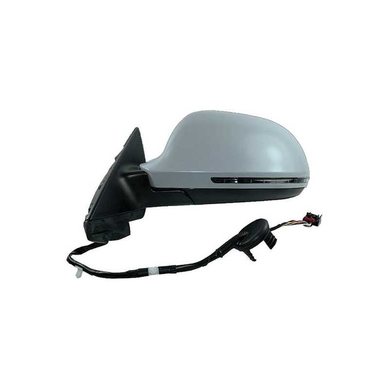 Complete left rearview mirror with flashing
