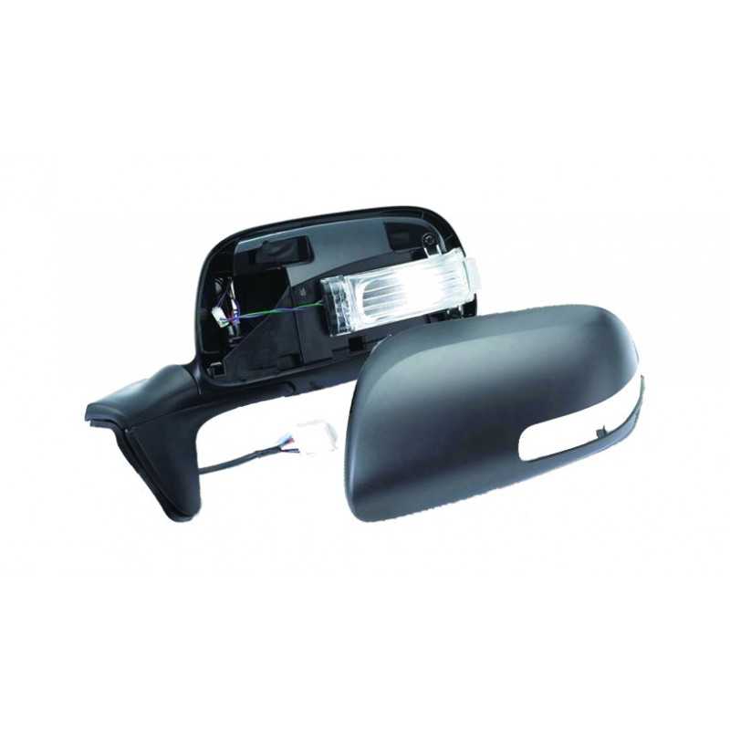 Complete left rearview mirror with flashing