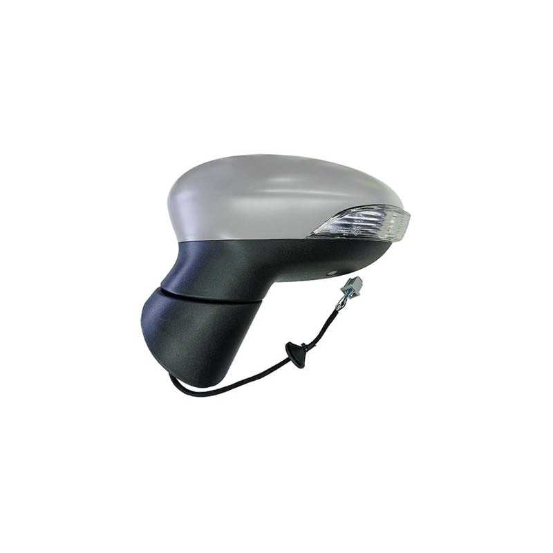 Complete left rearview mirror with flashing