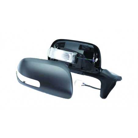 Complete rear view mirror with flashing