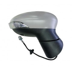 Complete rear view mirror with flashing