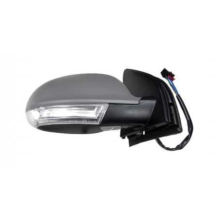 Complete rear view mirror with flashing