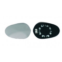 Replacement glass rear view mirror with left base  right