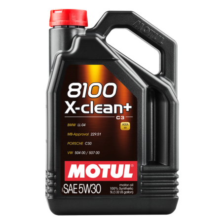 MOTUL Aceite lubricante 8100 X-CLEAN+ 5W30 5L para motor de altas prestaciones - 106377