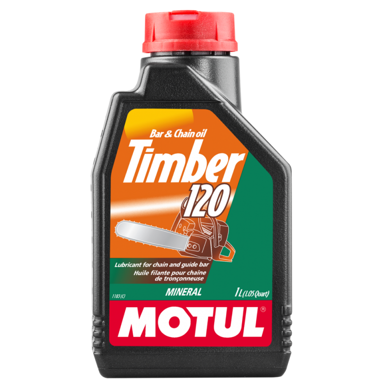 MOTUL Aceite lubricante para motosierras eléctricas TIMBER 120 1 L - Protege contra corrosión, desgaste y deterioro 102792