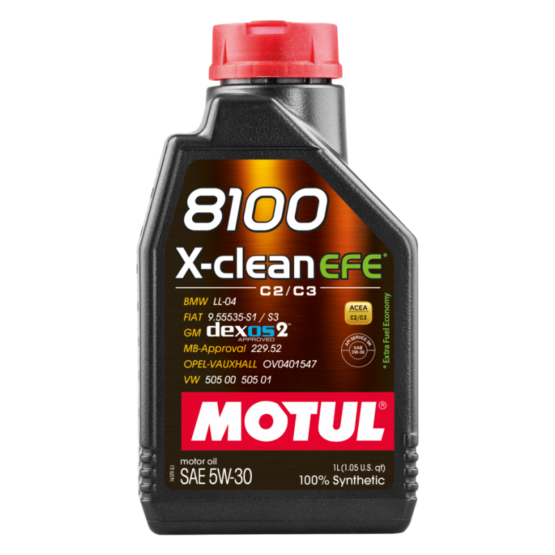 MOTUL Aceite lubricante 100% sintético 8100 X-CLEAN EFE C2/C3 5W30 de 109470