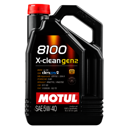 MOTUL Aceite lubricante para motor 8100 X-CLEAN GEN2 5W40 de alta calidad 109762