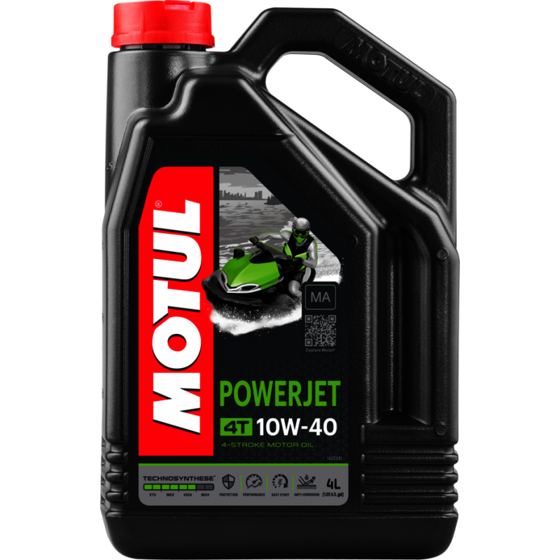MOTUL Aceite lubricante para motores náuticos y motos de agua POWERJET 4T 10W40 4 L - 105874