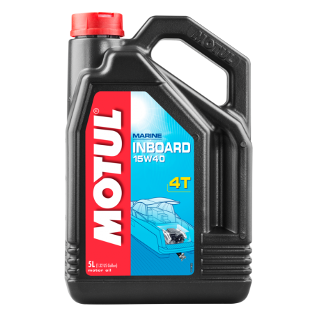 MOTUL Aceite lubricante para motores náuticos diesel INBOARD 4T 15W40 5 L 106359