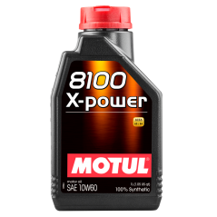 MOTUL Aceite lubricante para motor 8100 X-POWER 10W60 1L - Alto rendimiento 100% sintético 106142