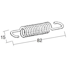 BUZZETTI Spring for central stand rectangular chassis 34/40mm-22/25mm. L: 250mm - 19178
