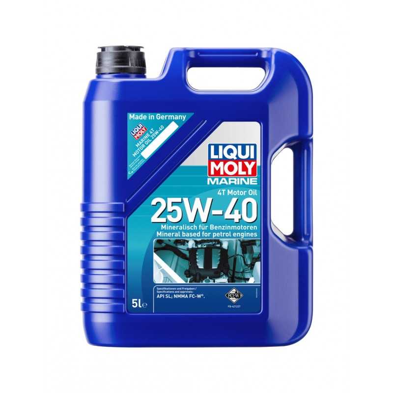 Mineral motor oil container for marine  4T 25W-40 API SL. NMMA FC-W® 5 L