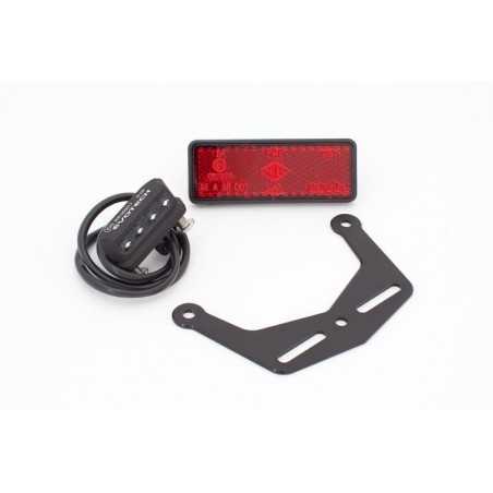 kit de accesorios para porta matrícula con luz led, soporte y catadióptrico homologado