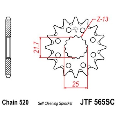 front transmission drive pinion