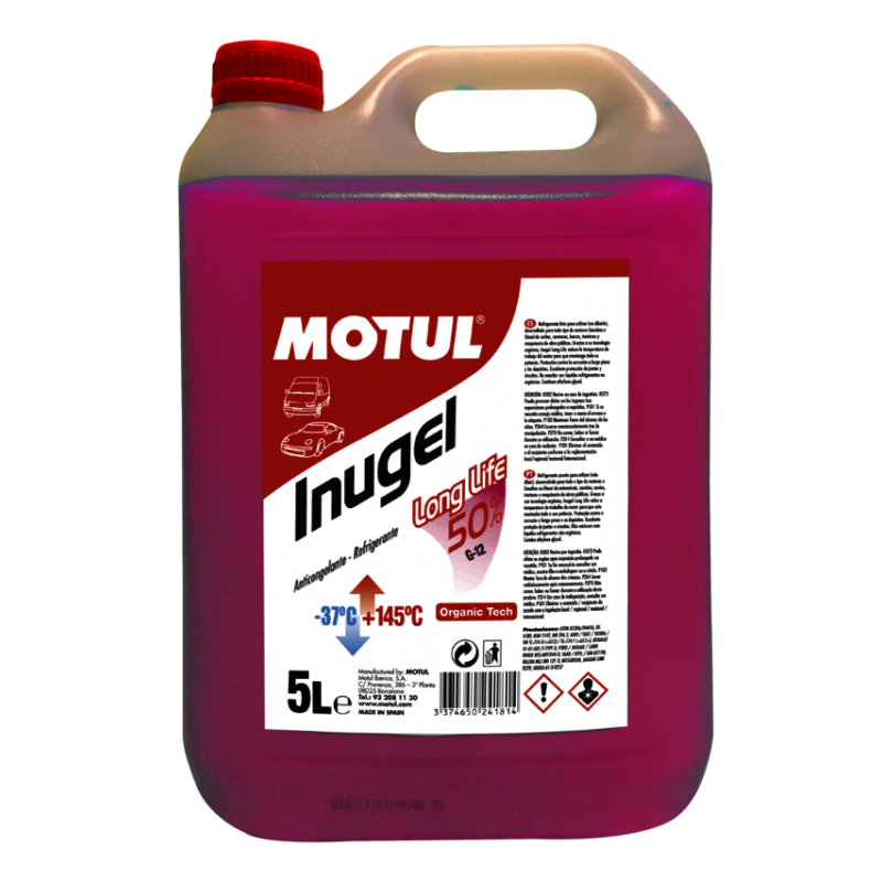 MOTUL Liquido anticongelante INUGEL LONG LIFE 50% G12 (ROSA) 5L de 103336