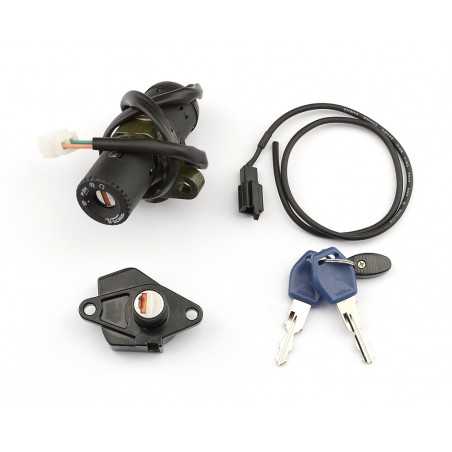 lock and key kit for doors with a diameter of 33mm and a distance between screws of 50mm.