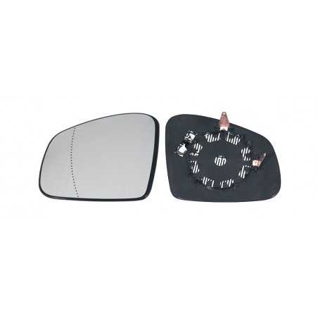 Replacement rearview mirror glass with left thermal aspheric base