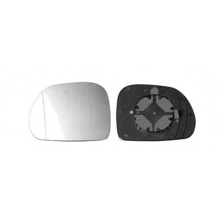 Replacement glass rearview mirror with left aspherical base