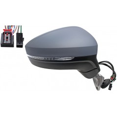 Left mirror electric aspheric thermal primed folding flashing light floor memory