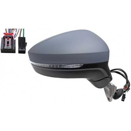 Left mirror electric aspheric thermal primed folding flashing light floor memory