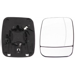 Replacement rear view mirror glass with aspherical dead right base