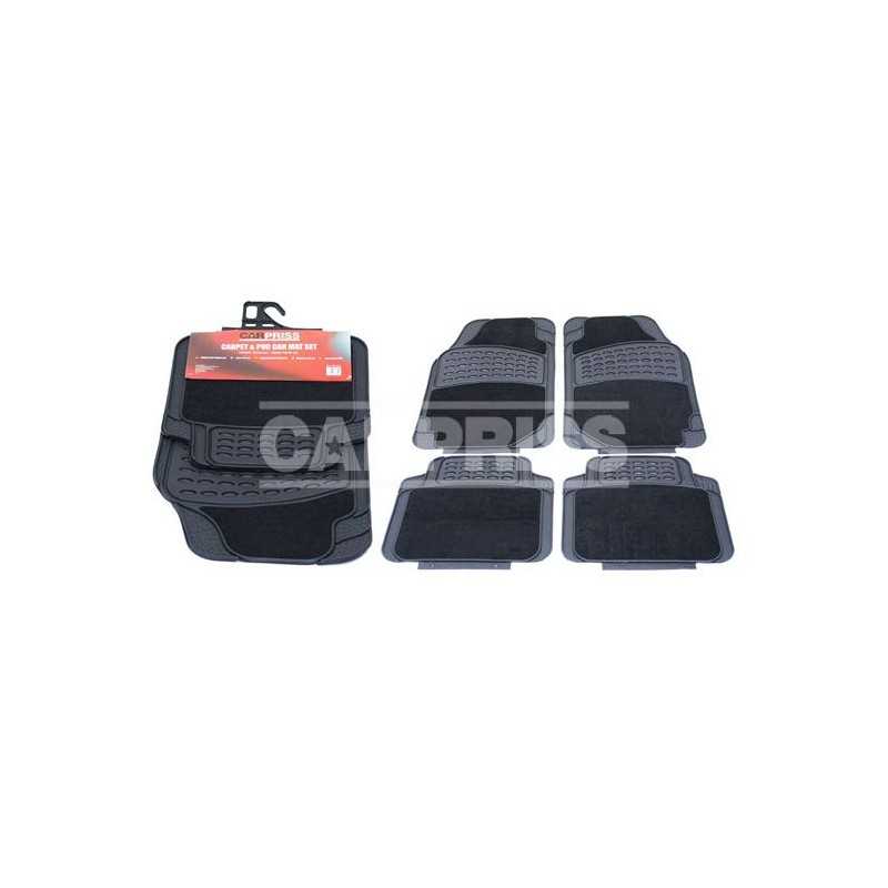 CARPRISS Juego 4 alfombrillas recortables con moqueta/pvc 70310007