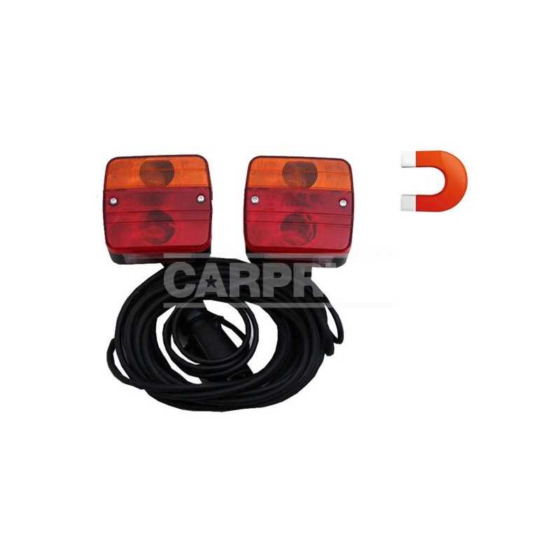 CARPRISS Magnetic led trailer rear lighting kit 1 4 + 7.5 M 7 PINS 12V 5W 70404101
