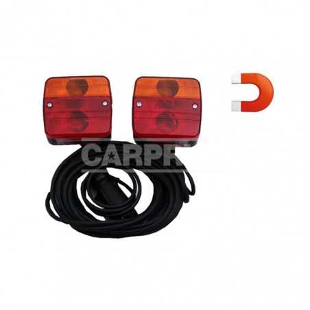CARPRISS Kit iluminación trasera remolque led magnético 1 4 + 7.5 M 7 PINS 12V 5W 70404101