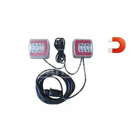 CARPRISS Kit iluminación trasera remolque led magnético 1 4 + 7.5 M 7 PINS 12V 1W 70404103