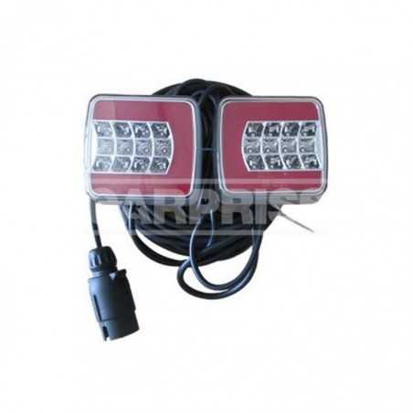CARPRISS Kit iluminación trasera remolque led magnético 1 4 + 7.5 M 7 PINS 12V 1W 70404103