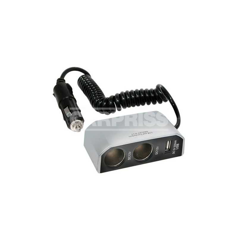 CARPRISS Cigarette lighter plug 2 outputs + usb port 70523432