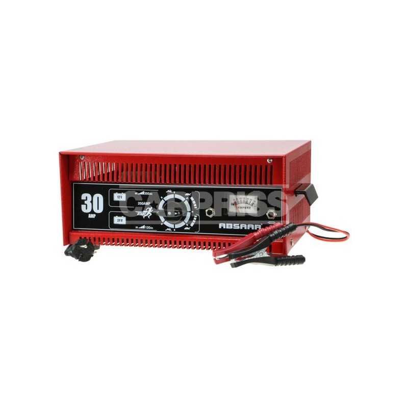 ABSAAR Cargador batería profesional con arranque 12/24V 30A 250A 70636030