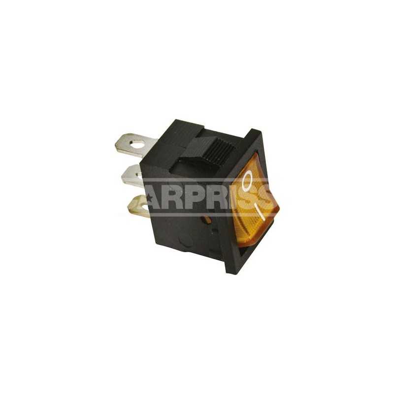 CARPRISS Interruptor basculante mini con luz naranja LED AMP 19X14 MM 70810671