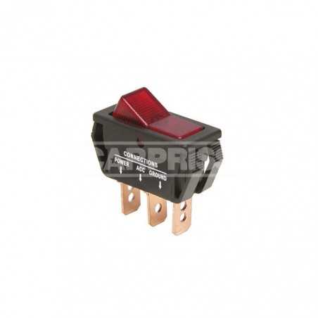 CARPRISS Interruptor basculante con luz roja LED 12V 20 AMP 70810682