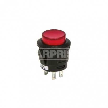 CARPRISS Interruptor de pulsador con luz LED 12V 20 AMP ON/OFF 70810684VAR