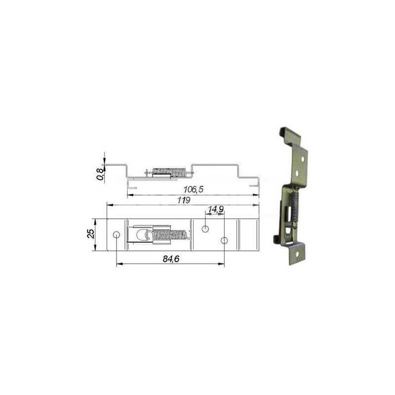 CARPRISS Pack 10 soportes matrícula inox con muelle 7201031