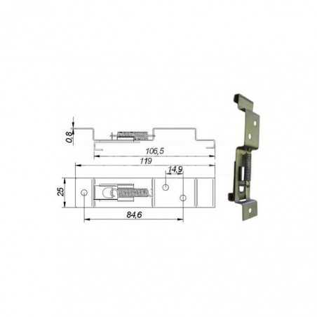 CARPRISS Pack 10 soportes matrícula inox con muelle 7201031