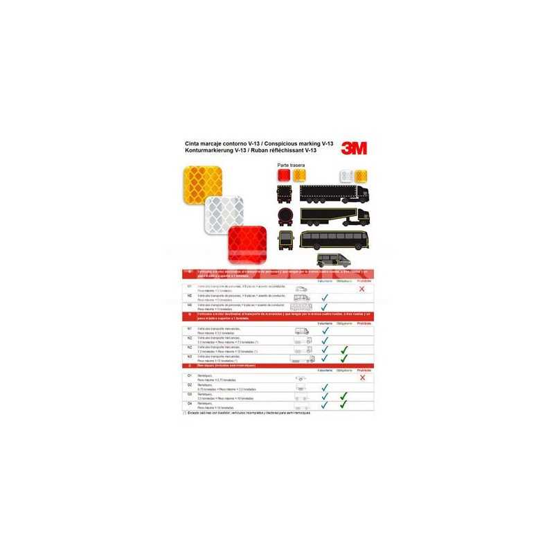 3M Rollo cinta reflectante para camión 50 MX53 5 MM V-23 ECE/104 7202068VAR