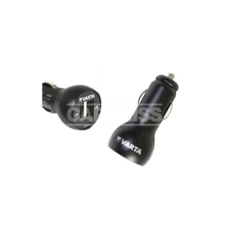 VARTA Cargador de móvil con cable 2XUSB (2.4A1A) DC 12V 79013005
