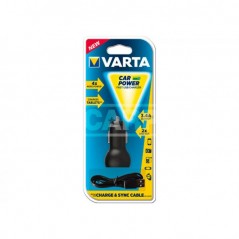 VARTA Cargador de móvil con cable 2XUSB (2.4A1A) DC 12V 79013005