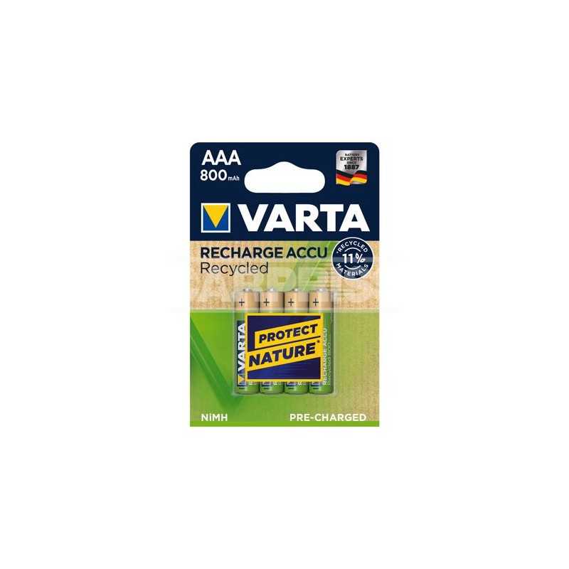 VARTA Blister 4 pilas recargables AAA 800MAH RECYCLED 79015001