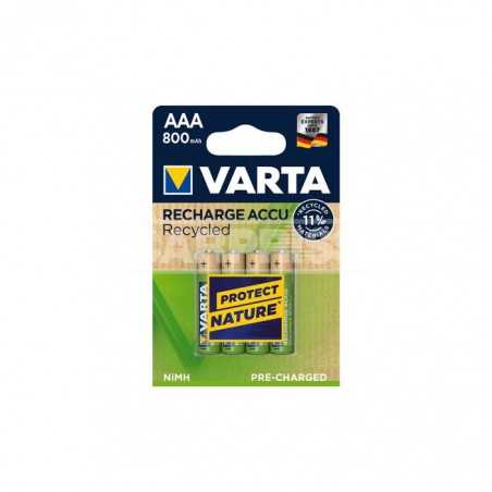 VARTA Blister 4 rechargeable batteries AAA 800MAH RECYCLED 79015001