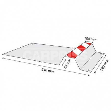 CARPRISS Tope suelo rueda metal para frenado 280X545X50+1.2 MM 79051421